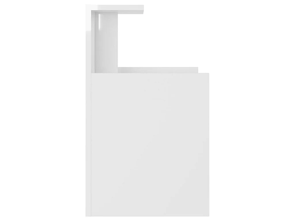 Nachttisch Nachtschrank Hochglanz-Weiß 40x35x60 cm Holzwerkstoff -RN19527