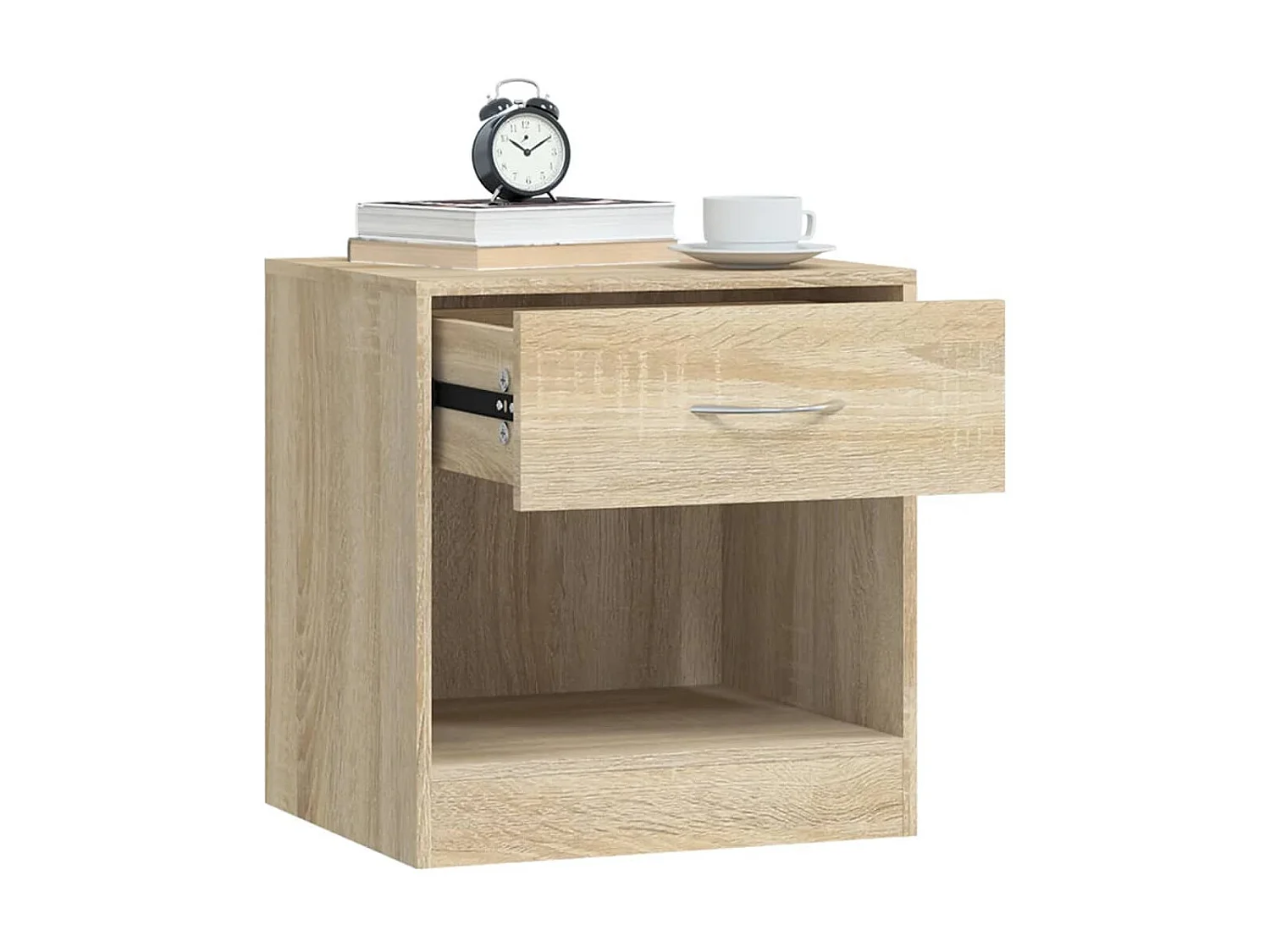 2er-Set Nachttisch Nachtschränke mit Schublade Eichenfarben -RN85148