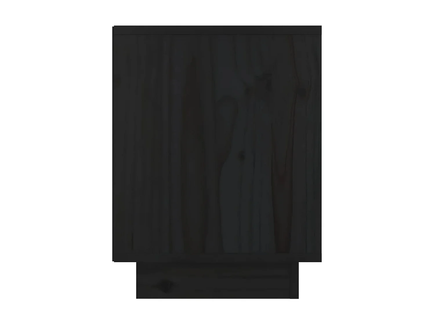 2er-Set Nachttische Nachtschrank Schwarz 40x30x40 cm Massivholz Kiefer -RN11030