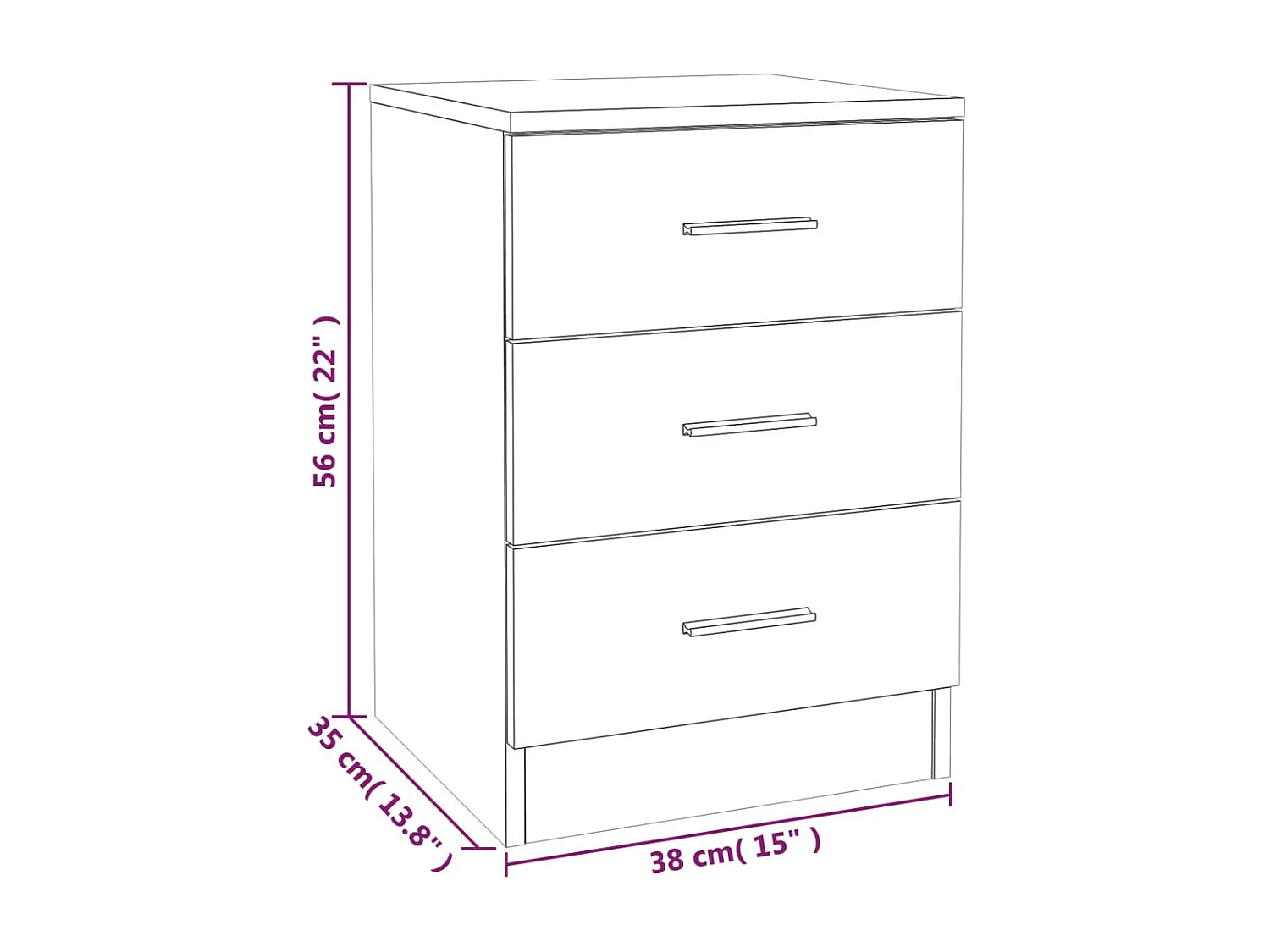 2er-Set Nachttische Nachtschrank Grau Sonoma 38x35x56 cm Holzwerkstoff -RN75863