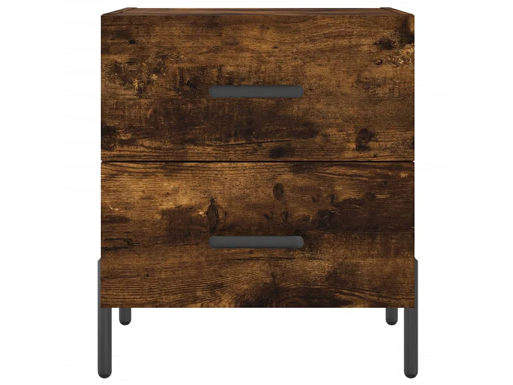 2er-Set Nachttische Nachtschrank Räuchereiche 40x35x47,5 cm Holzwerkstoff -RN62563
