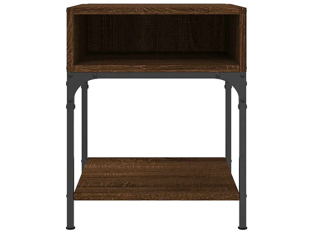 2er-Set Nachttische Nachtschrank Braun Eichen-Optik 40x41x50 cm Holzwerkstoff -RN97396