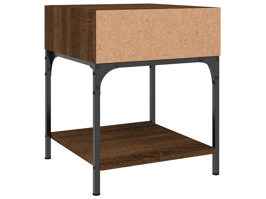 2er-Set Nachttische Nachtschrank Braun Eichen-Optik 40x41x50 cm Holzwerkstoff -RN97396