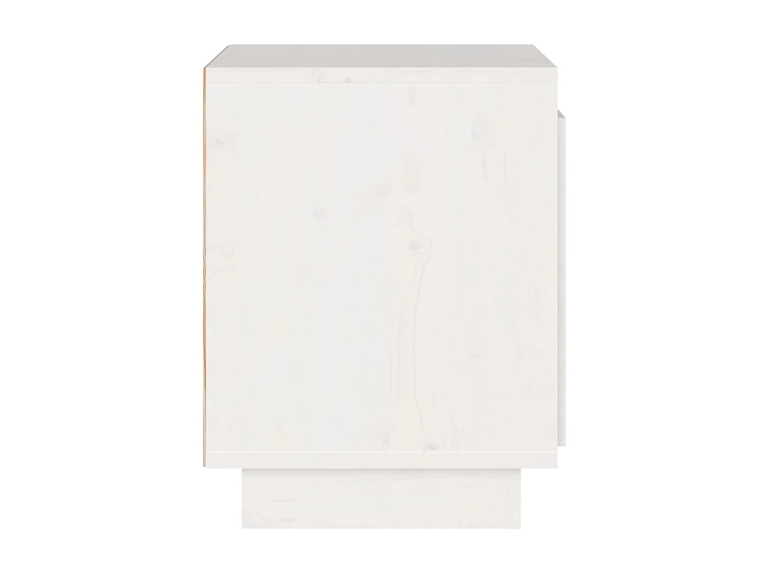 Nachttisch Nachtschrank Weiß 40x30x40 cm Massivholz Kiefer -RN27801