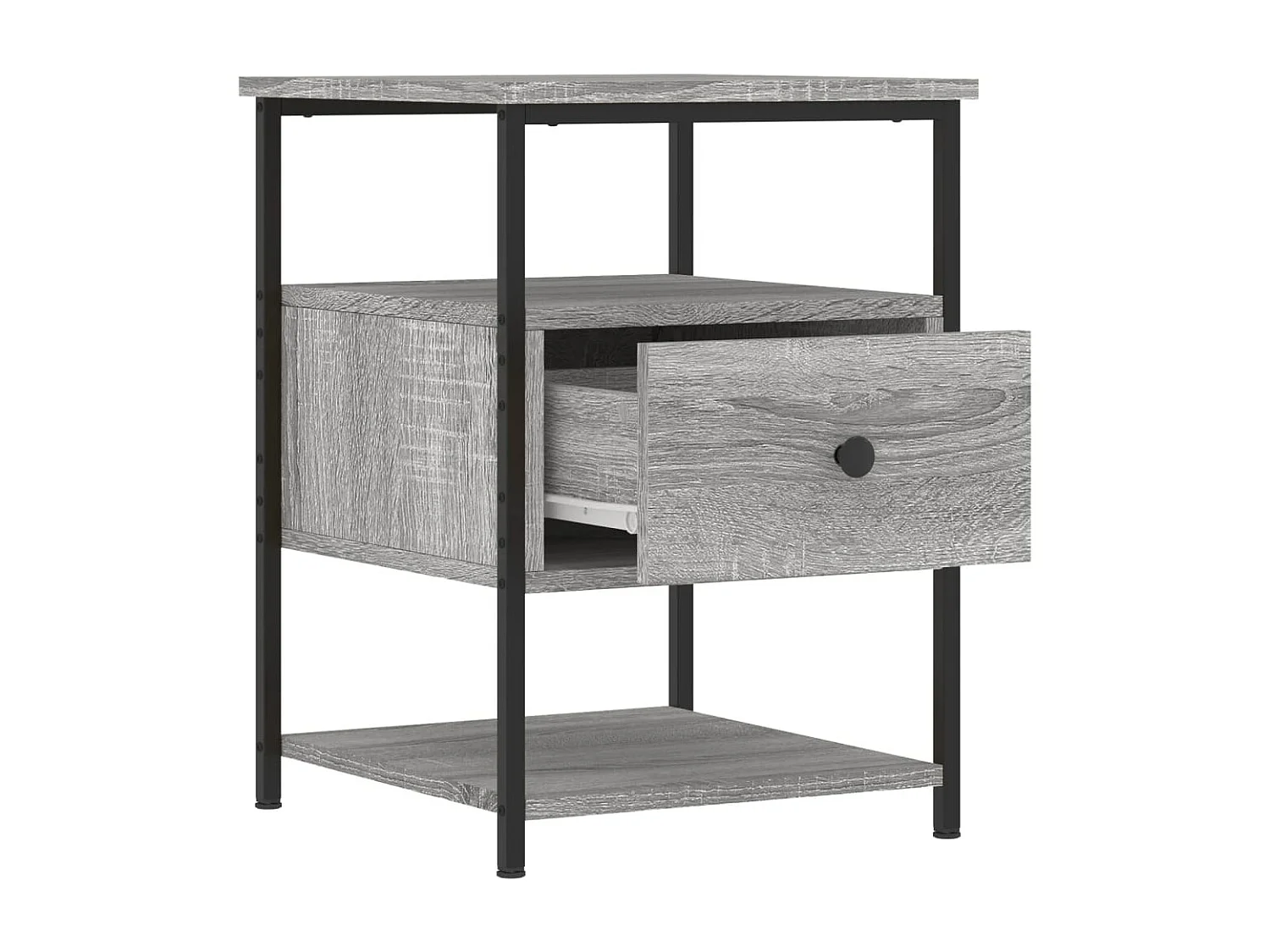 2er-Set Nachttische Nachtschrank Grau Sonoma 40x42x56 cm Holzwerkstoff -RN24297