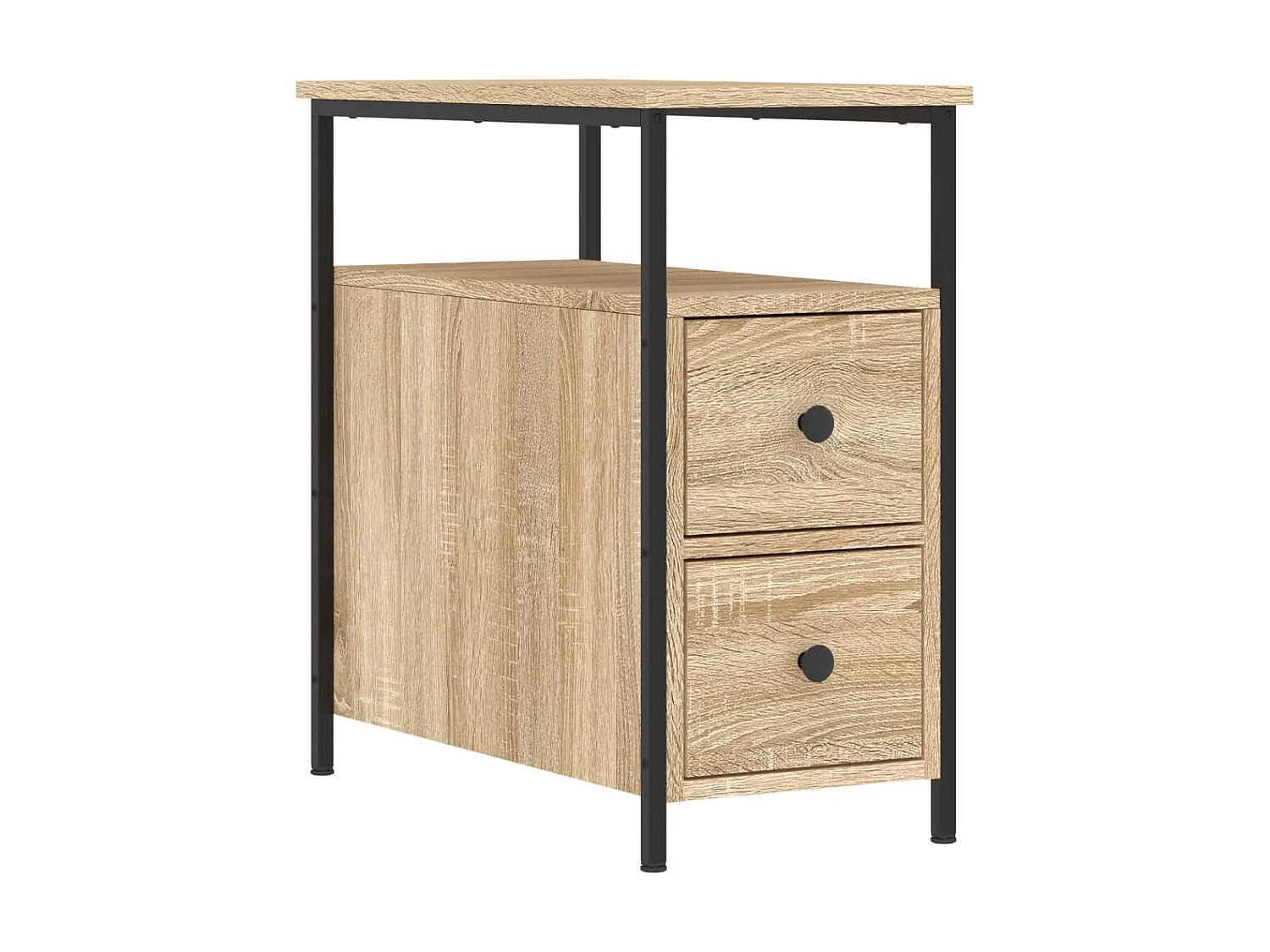 2er-Set Nachttische Nachtschrank Sonoma-Eiche 30x60x60 cm Holzwerkstoff -RN60215