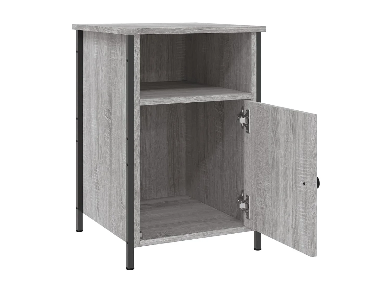 Nachttisch Grau Nachtschrank Sonoma 40x42x60 cm Holzwerkstoff -RN43259