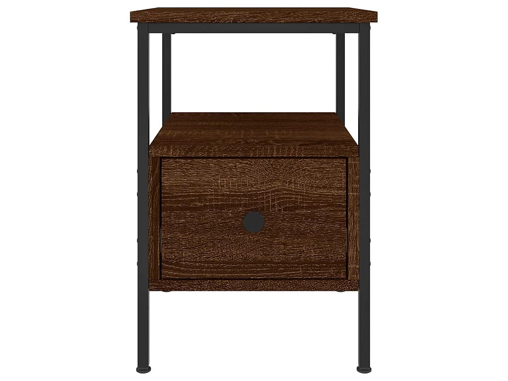 Nachttisch Nachtschrank Braun Eichen-Optik 34x36x50 cm Holzwerkstoff -RN90545