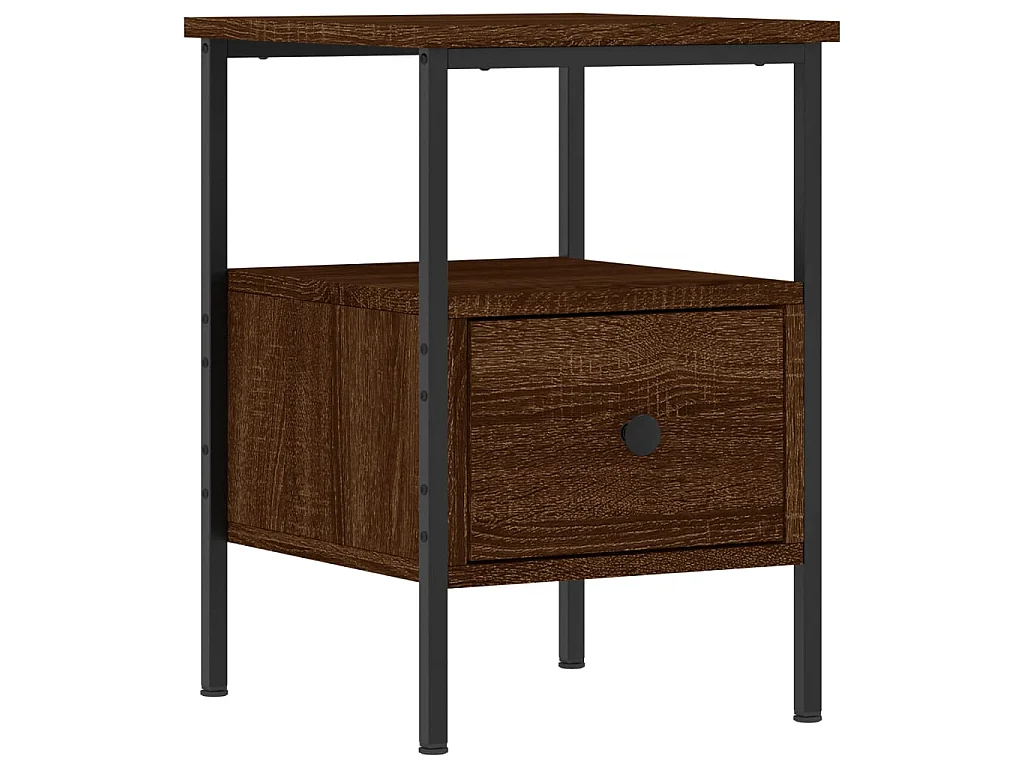 Nachttisch Nachtschrank Braun Eichen-Optik 34x36x50 cm Holzwerkstoff -RN90545