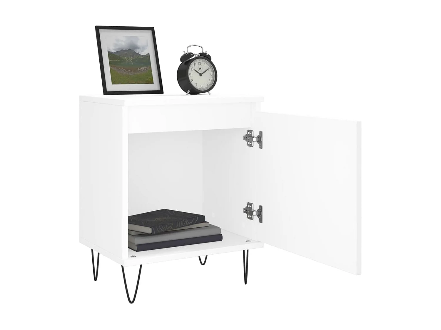 2er-Set Nachttische Nachtschrank Weiß 40x30x50 cm Holzwerkstoff -RN62706