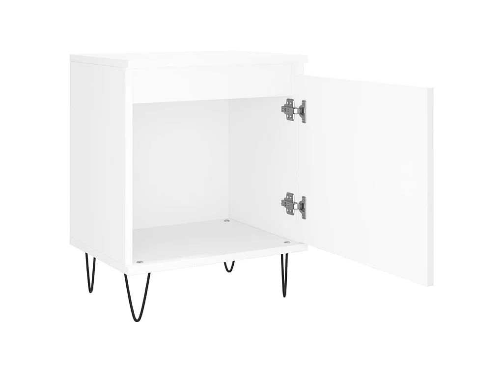 2er-Set Nachttische Nachtschrank Weiß 40x30x50 cm Holzwerkstoff -RN62706