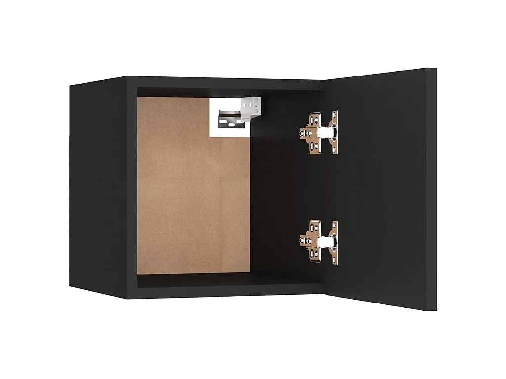 Nachttisch Nachtschrank Schwarz 30,5x30x30 cm Holzwerkstoff -RN30272