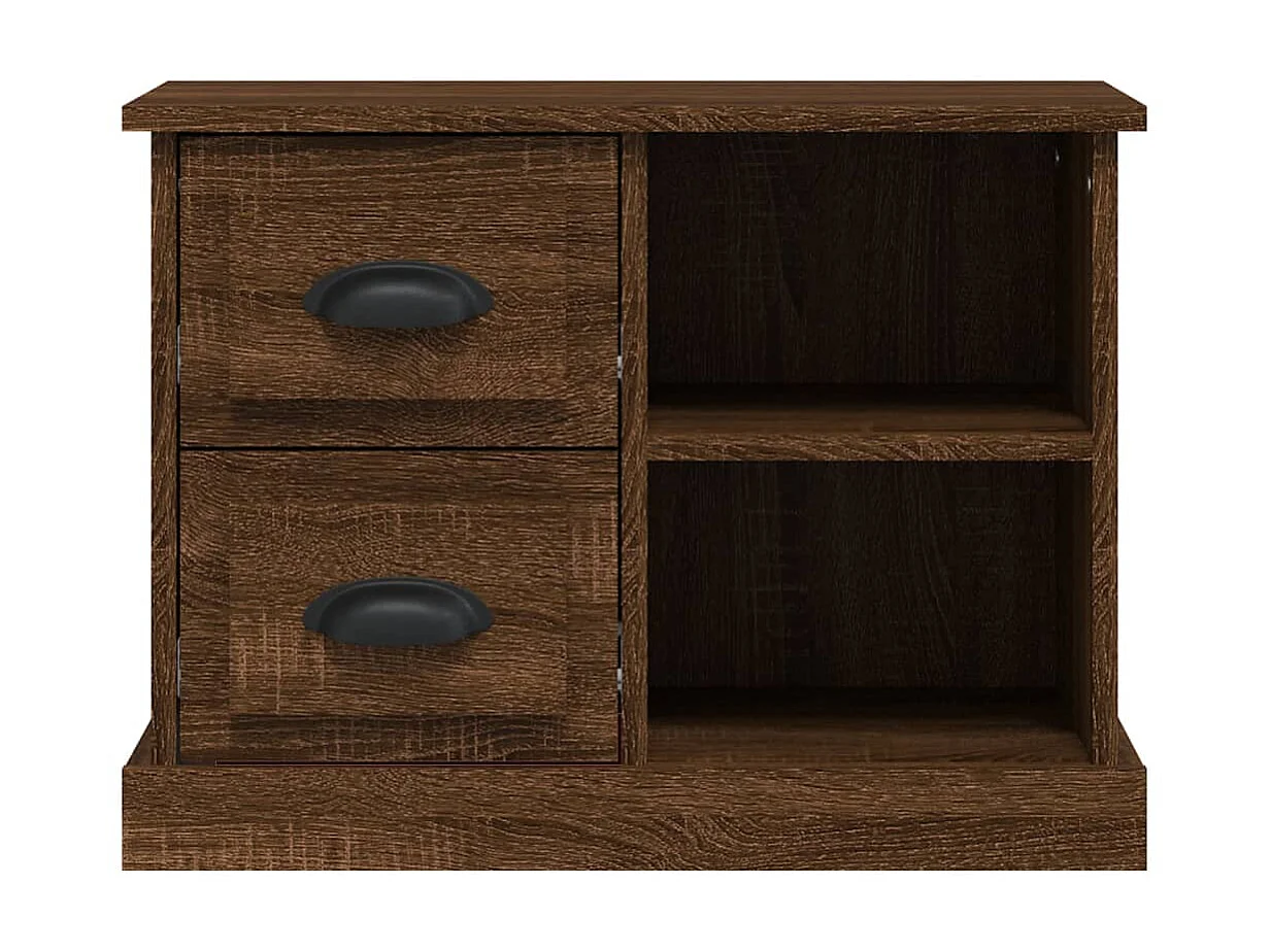 Nachttisch Nachtschrank Braun Eichen-Optik 60x35,5x45 cm -RN86138