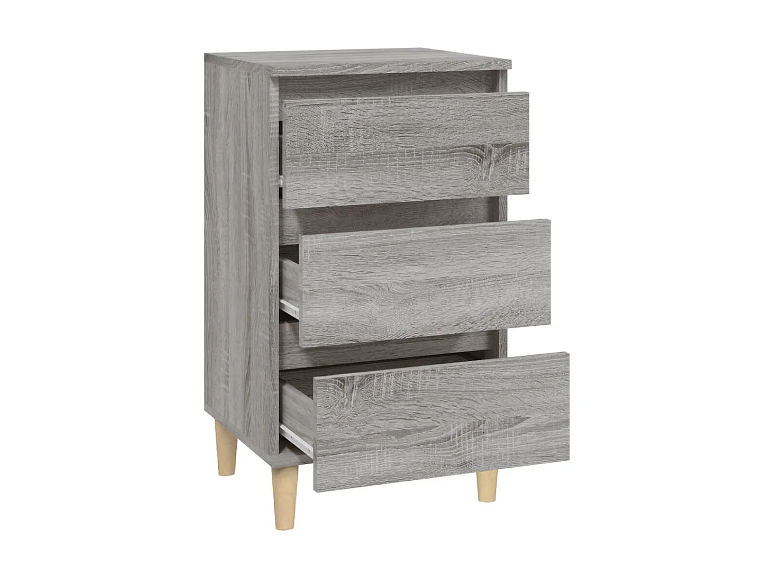 Nachttisch Grau Nachtschrank Sonoma 40x35x70 cm Holzwerkstoff -RN27167