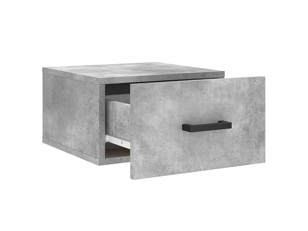 2er-Set Wand-Nachttische Nachtschrank Betongrau 35x35x20 cm -RN77981