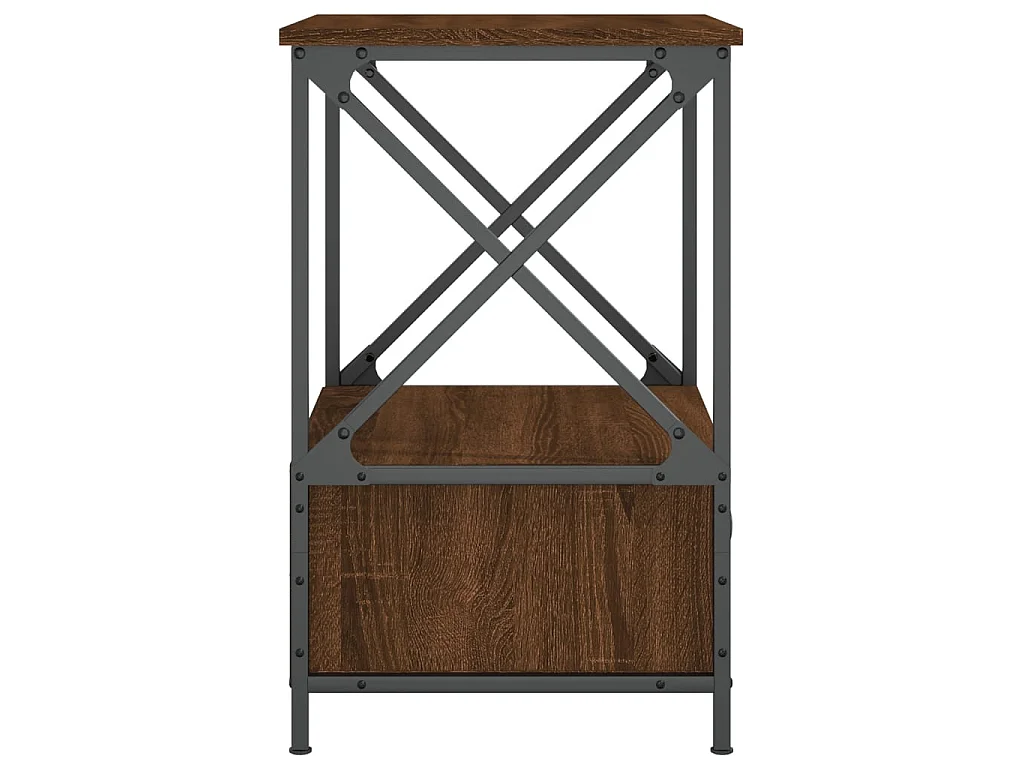 Nachttisch Nachtschrank Braun Eichen-Optik 50x41x65 cm Holzwerkstoff -RN14127