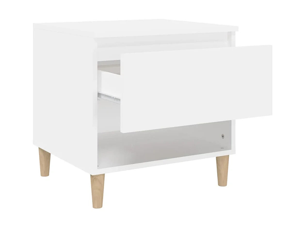 2er-Set Nachttische Nachtschrank Weiß 50x46x50 cm Holzwerkstoff -RN71838