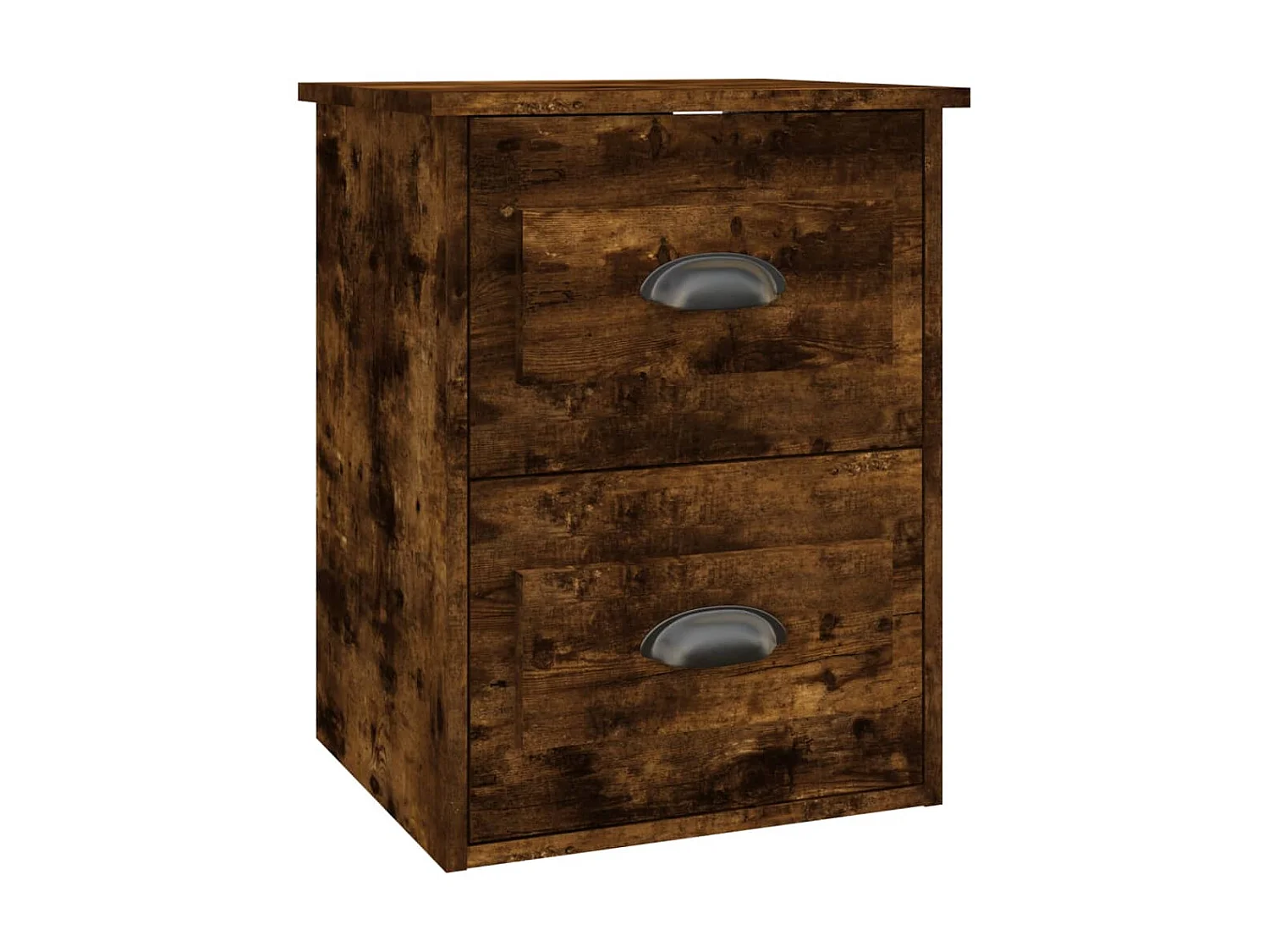 Wand-Nachttisch Nachtschrank Räuchereiche 41,5x36x53 cm -RN88739