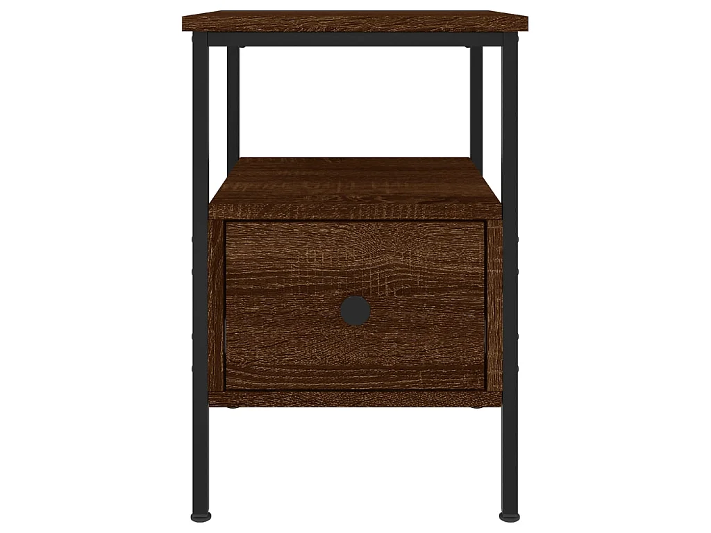 2er-Set Nachttische Nachtschrank Braun Eichen-Optik 34x36x50 cm Holzwerkstoff -RN82206