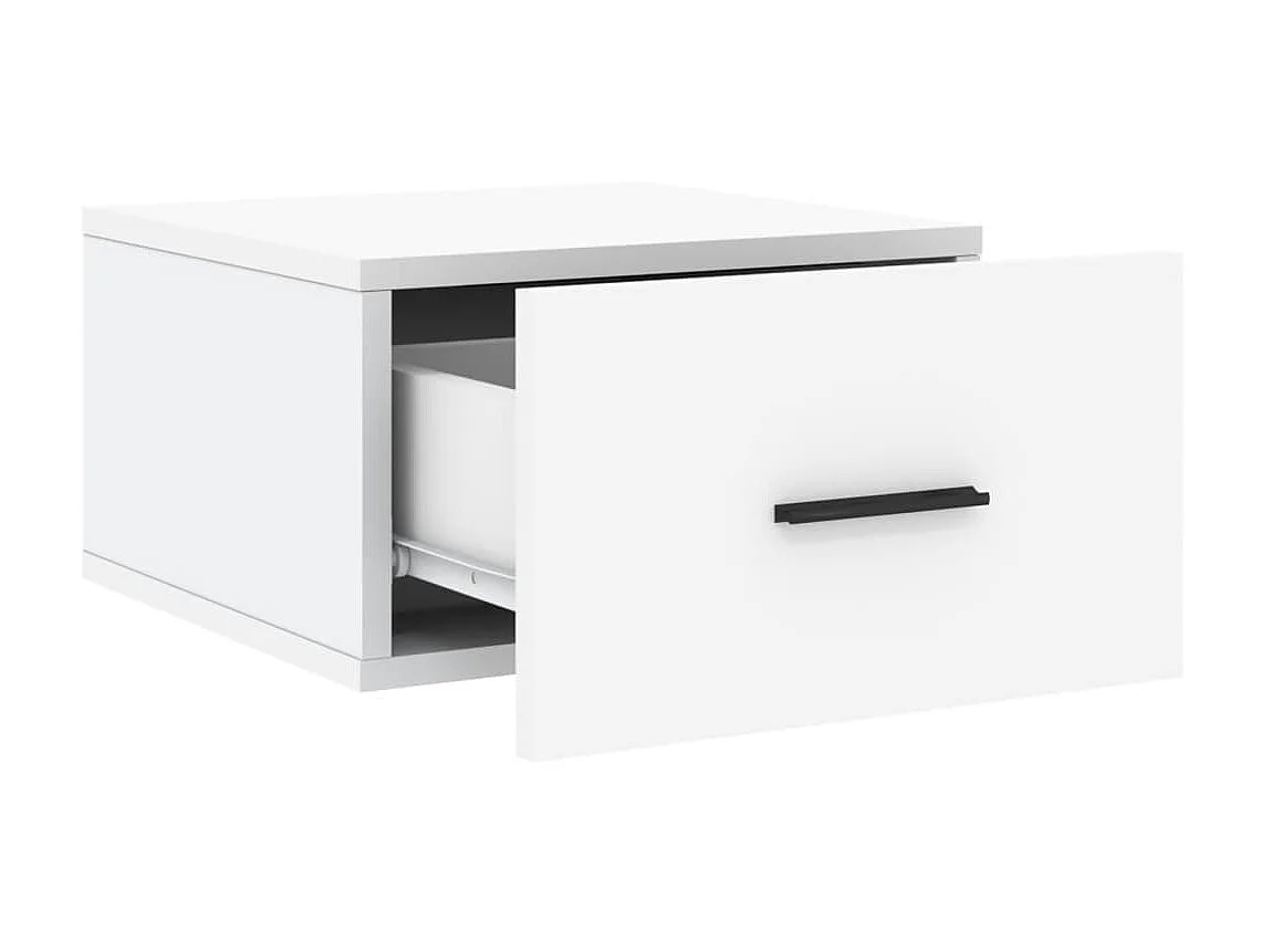 2er-Set Wand-Nachttische Nachtschrank Weiß 35x35x20 cm -RN61683