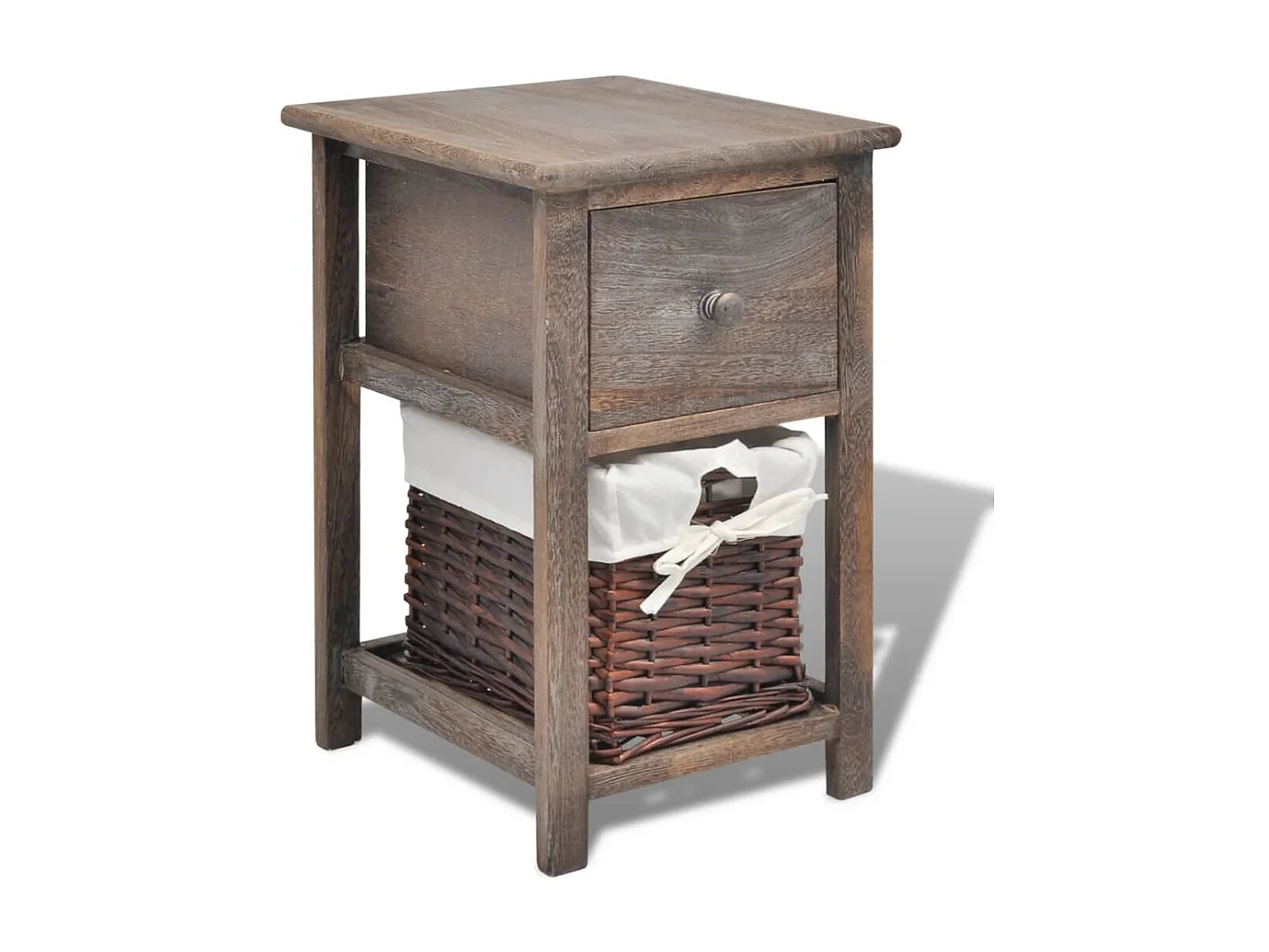 Nachttisch Holz Nachtschrank Braun -RN52271