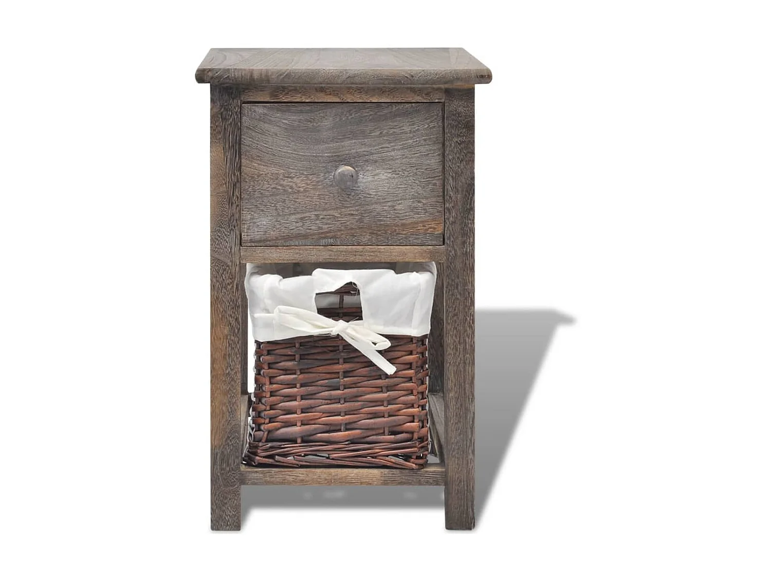 Nachttisch Holz Nachtschrank Braun -RN52271