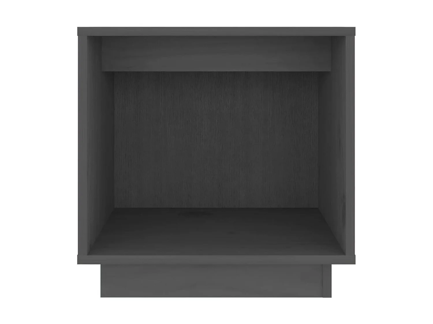 2er-Set Nachttische Nachtschrank Grau 40x30x40 cm Massivholz Kiefer -RN77142