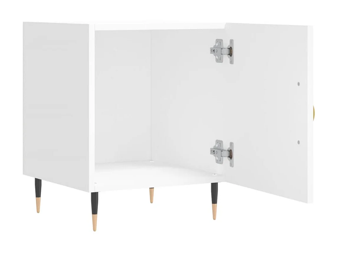 2er-Set Nachttische Nachtschrank Weiß 40x40x50 cm Holzwerkstoff -RN83748