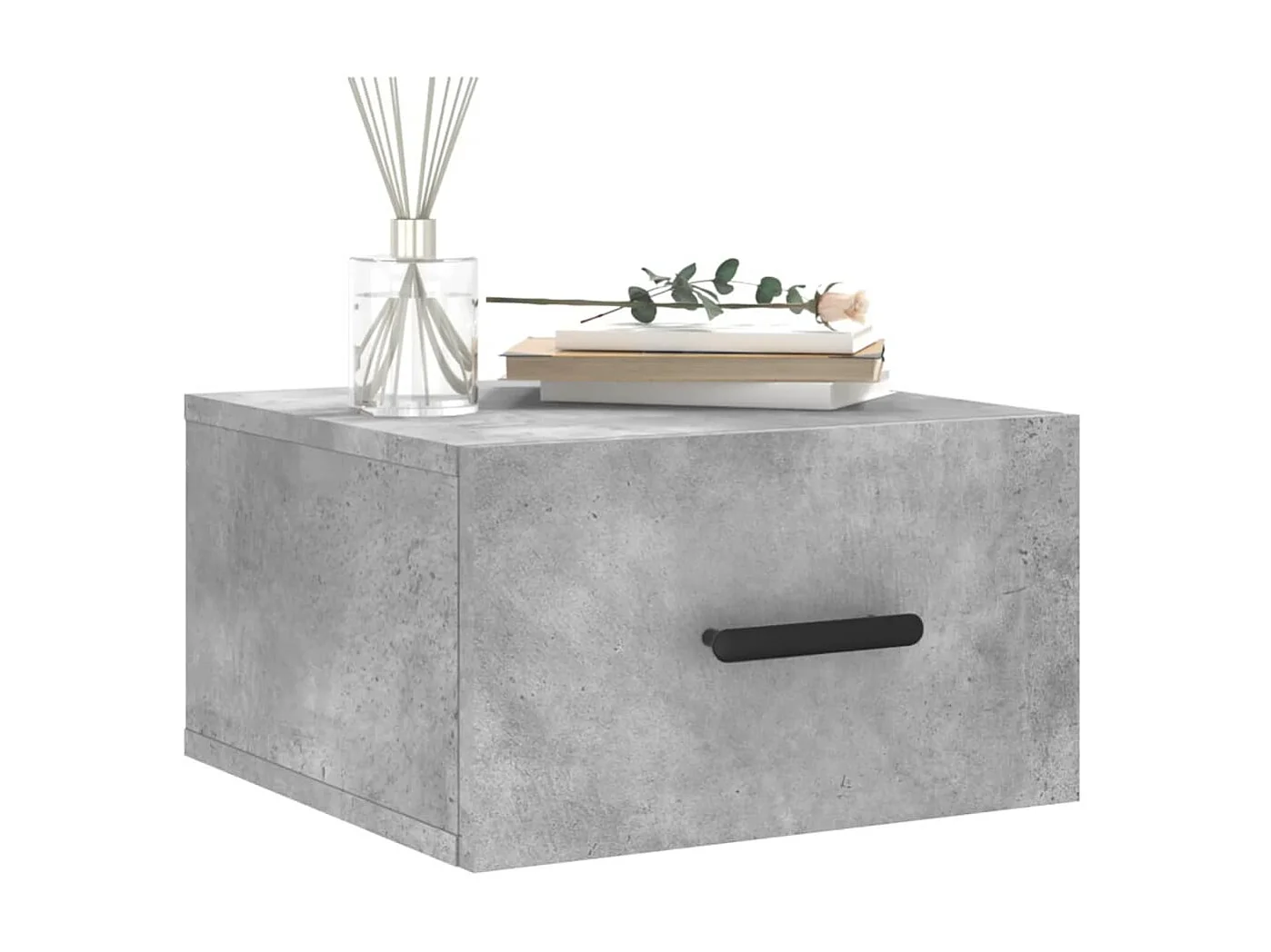 Wand-Nachttisch Betongrau Nachtschrank 35x35x20 cm -RN14979