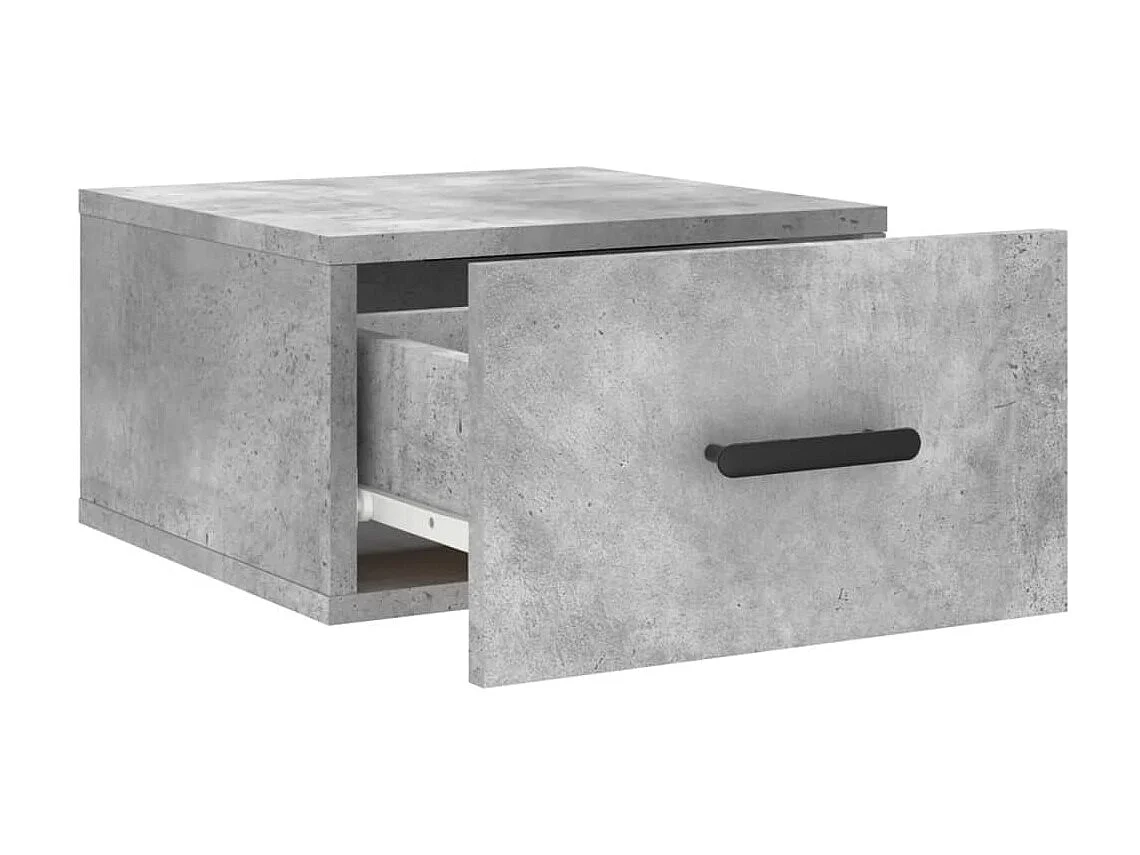Wand-Nachttisch Betongrau Nachtschrank 35x35x20 cm -RN14979