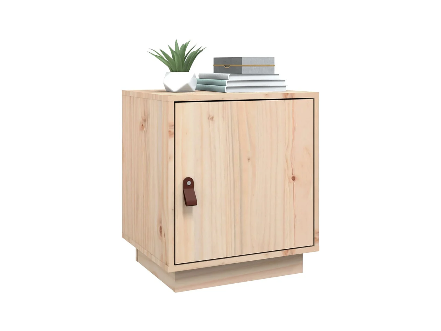 2er-Set Nachttische Nachtschrank 40x34x45 cm Massivholz Kiefer -RN76590