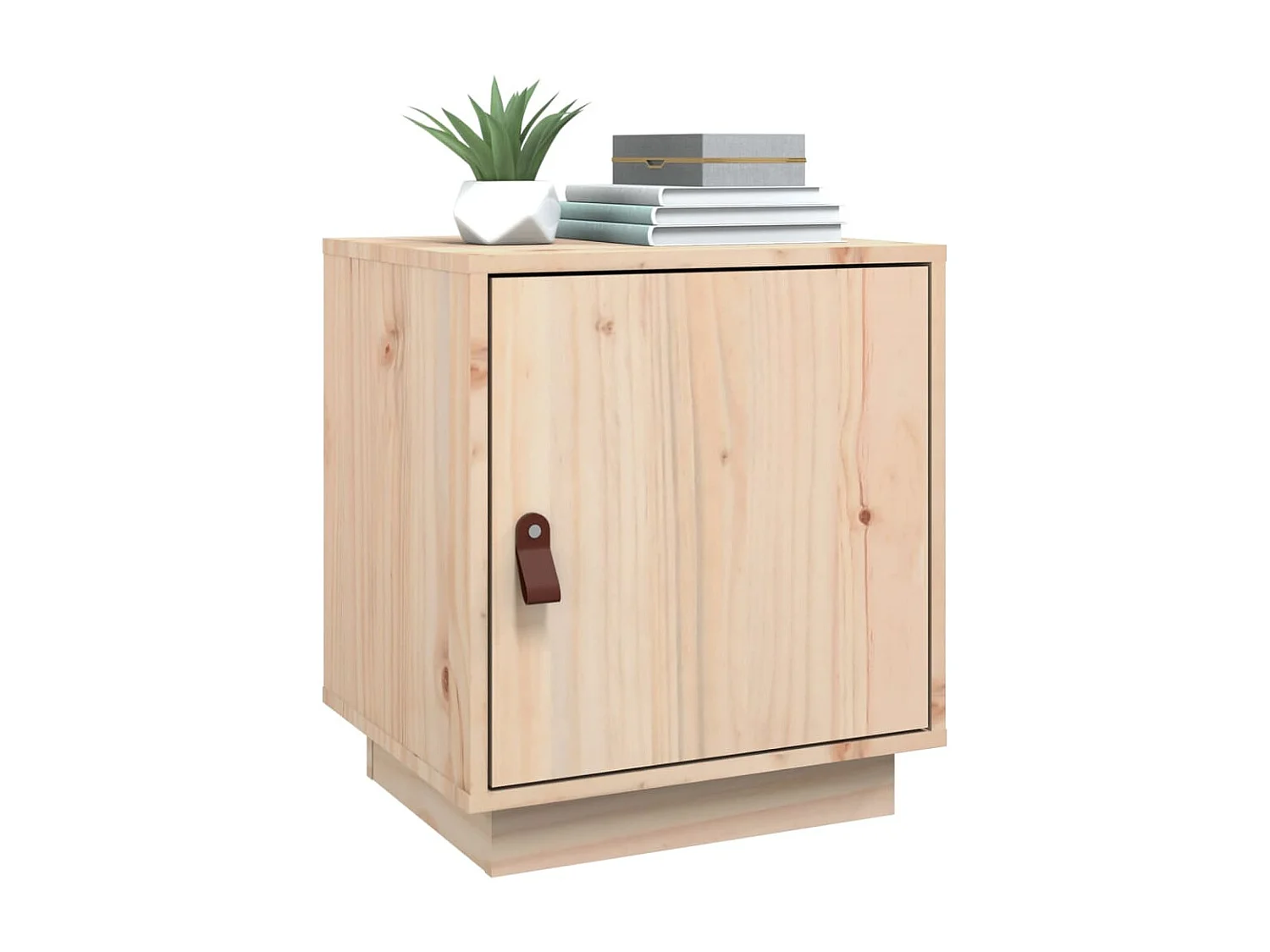 2er-Set Nachttische Nachtschrank 40x34x45 cm Massivholz Kiefer -RN76590