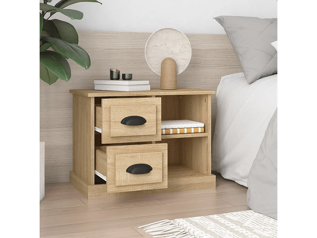 Nachttisch Nachtschrank Sonoma-Eiche 60x35,5x45 cm -RN17629