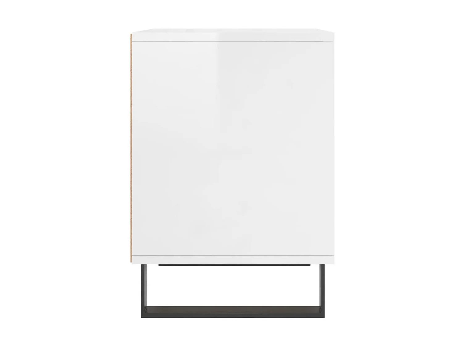 2er-Set Nachttische Nachtschrank Hochglanz-Weiß 40x35x50 cm Holzwerkstoff -RN72054