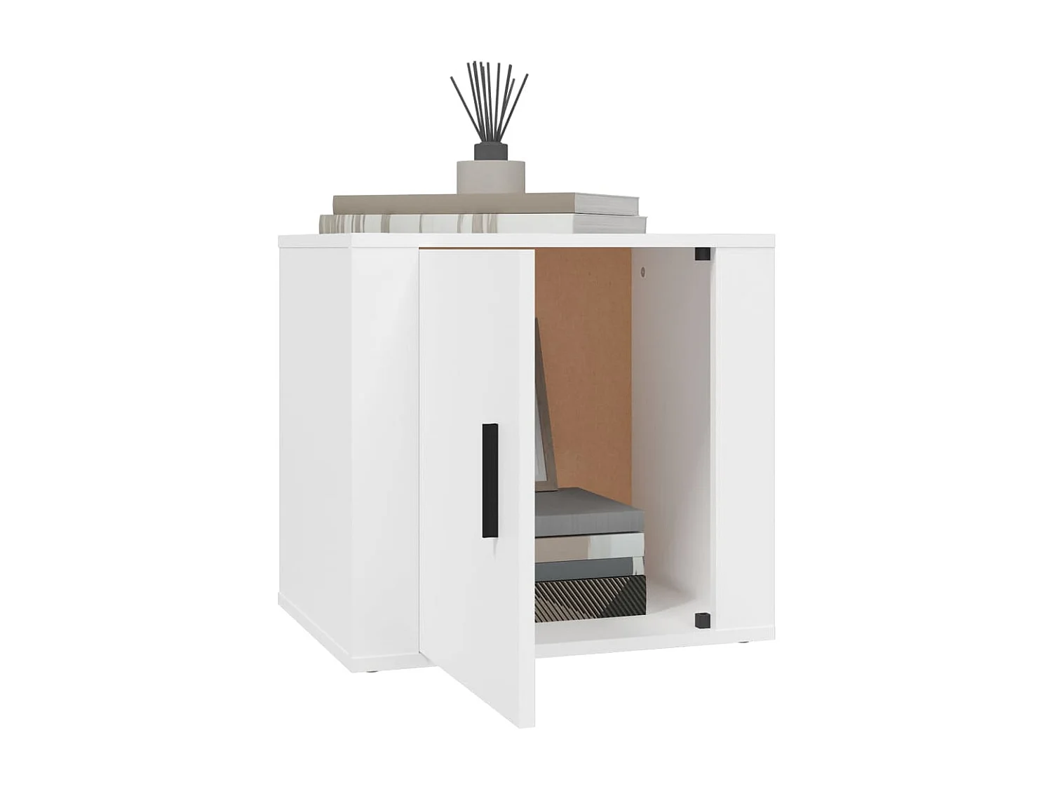 2er-Set Nachttische Nachtschrank Weiß 50x39x47 cm -RN85116