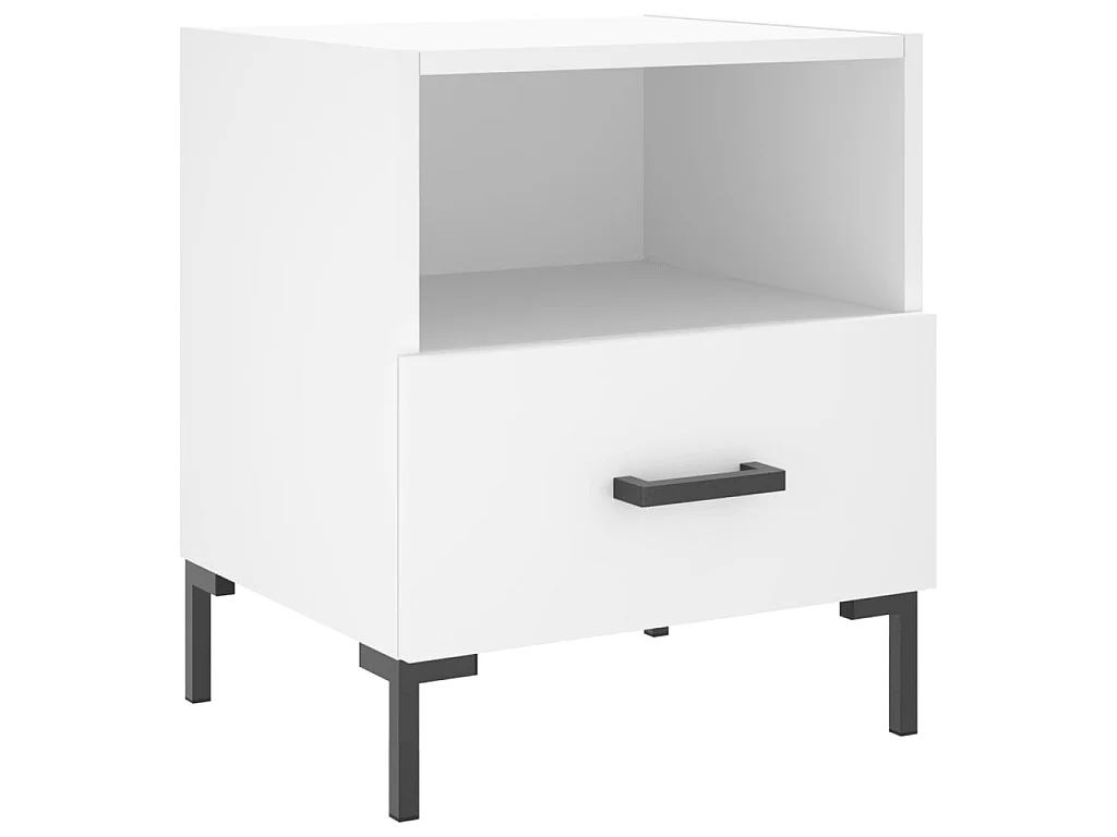 2er-Set Nachttische Nachtschrank Weiß 40x35x47,5 cm Holzwerkstoff -RN49201