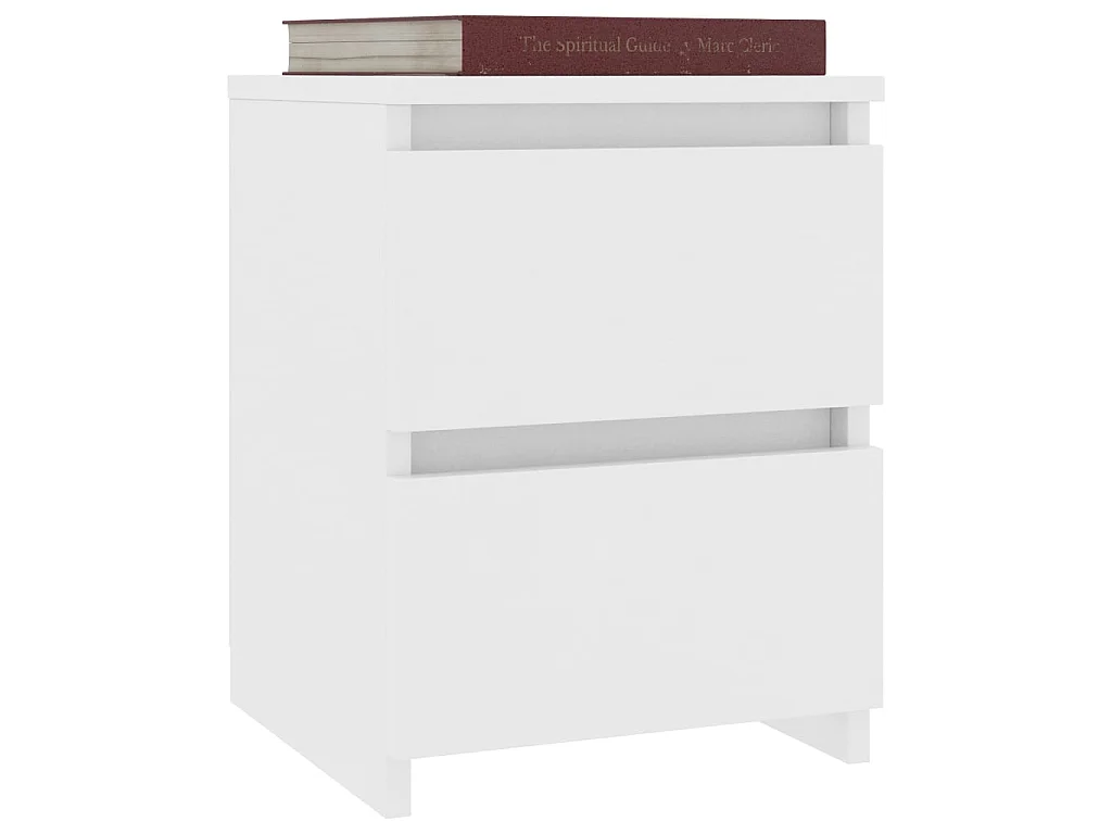 Nachttisch Nachtschrank Weiß 30x30x40 cm Holzwerkstoff -RN15804