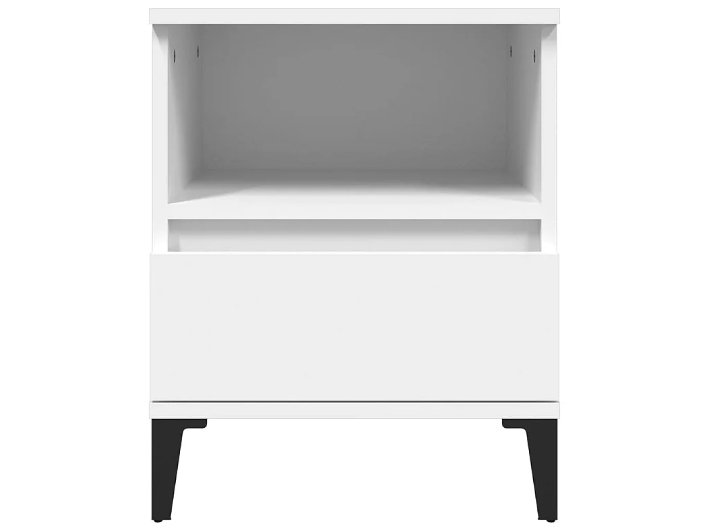 2er-Set Nachttische Nachtschrank Weiß 40x35x50 cm -RN21784