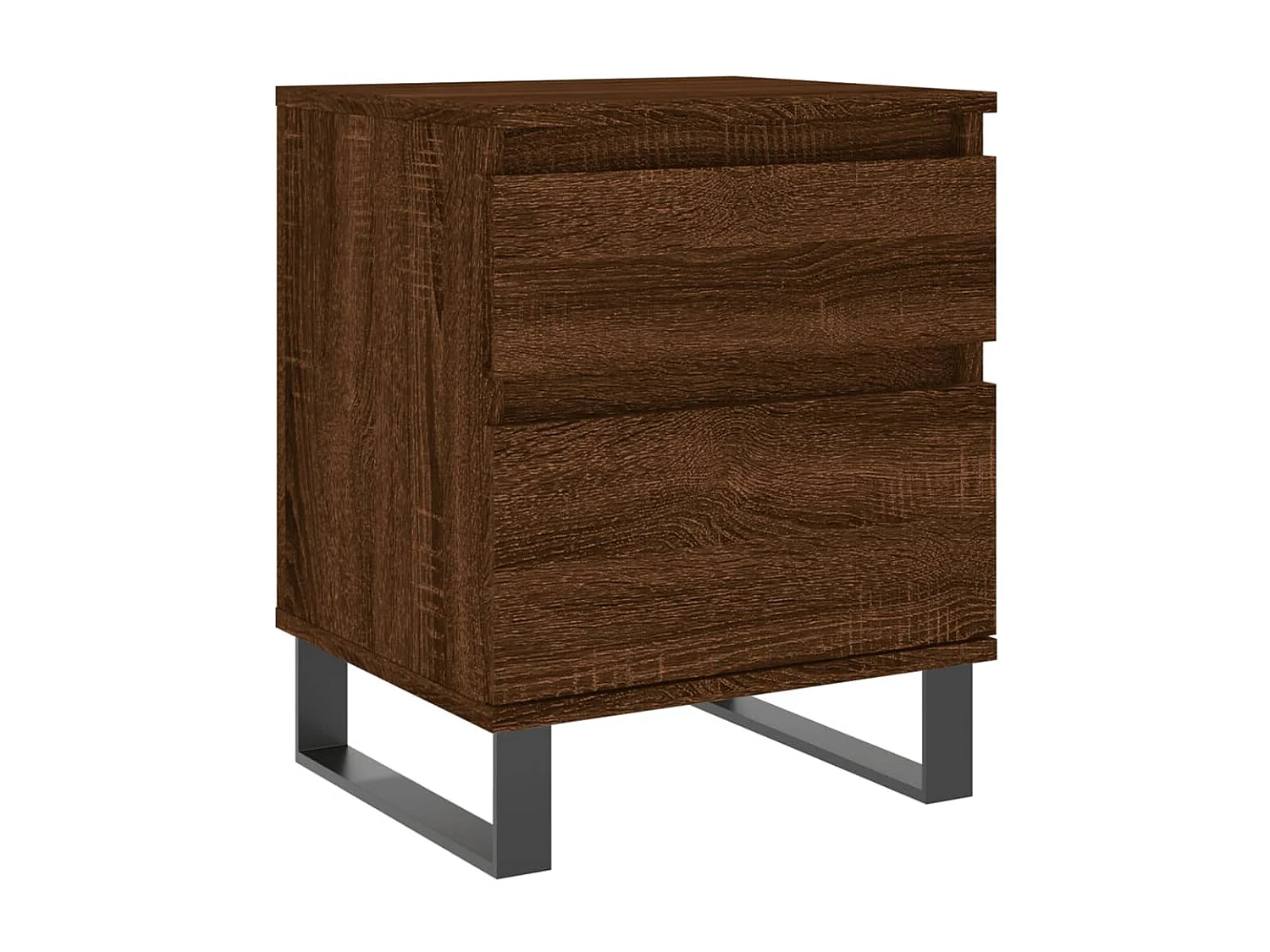 2er-Set Nachttische Nachtschrank Braun Eichen-Optik 40x35x50 cm Holzwerkstoff -RN43275