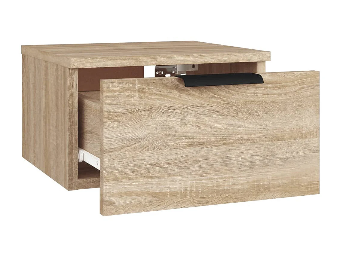 2er-Set Wand-Nachttische Nachtschrank Sonoma-Eiche 34x30x20 cm -RN14499