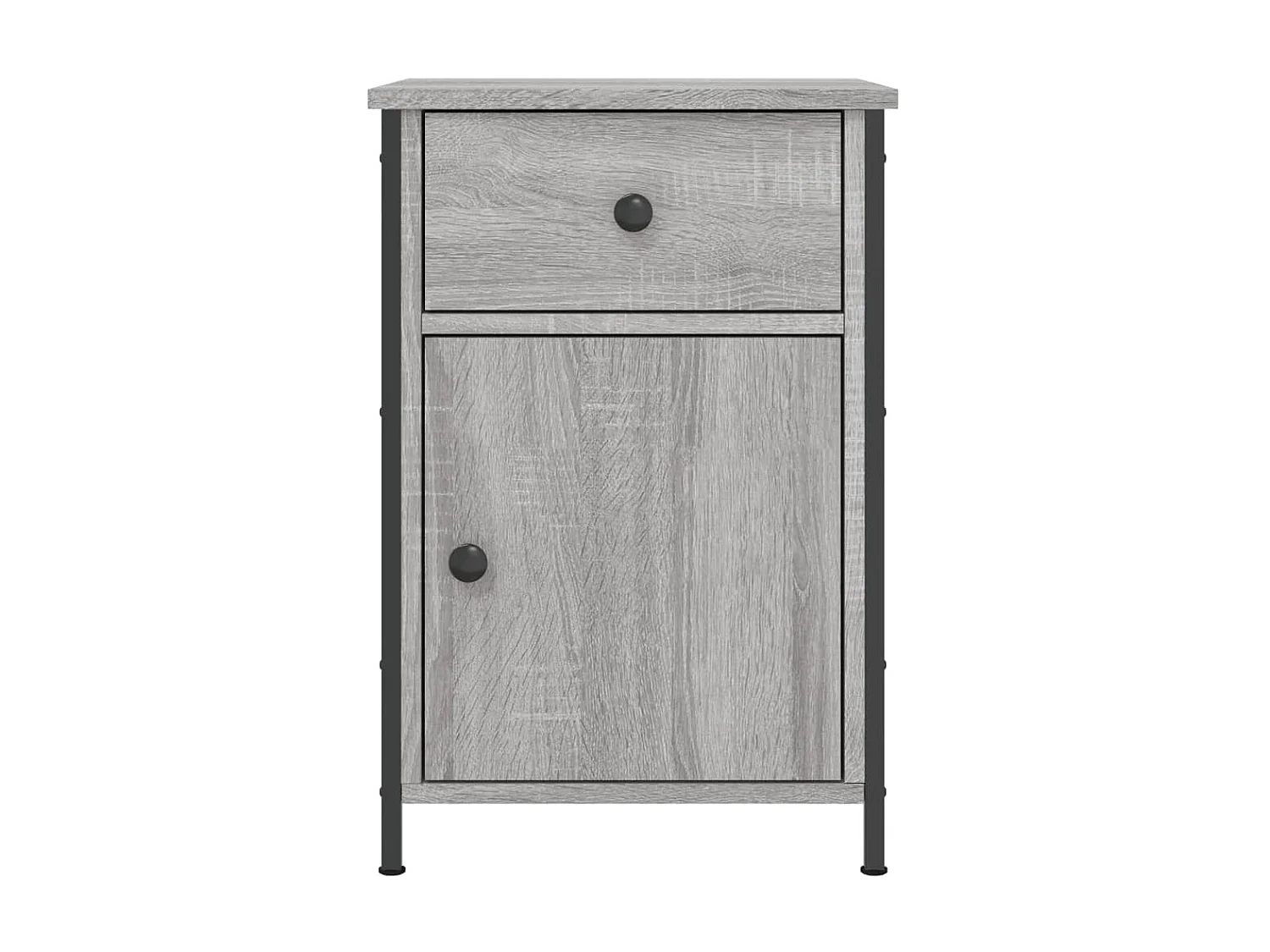 2er-Set Nachttische Nachtschrank Grau Sonoma 40x42x60 cm Holzwerkstoff -RN26975