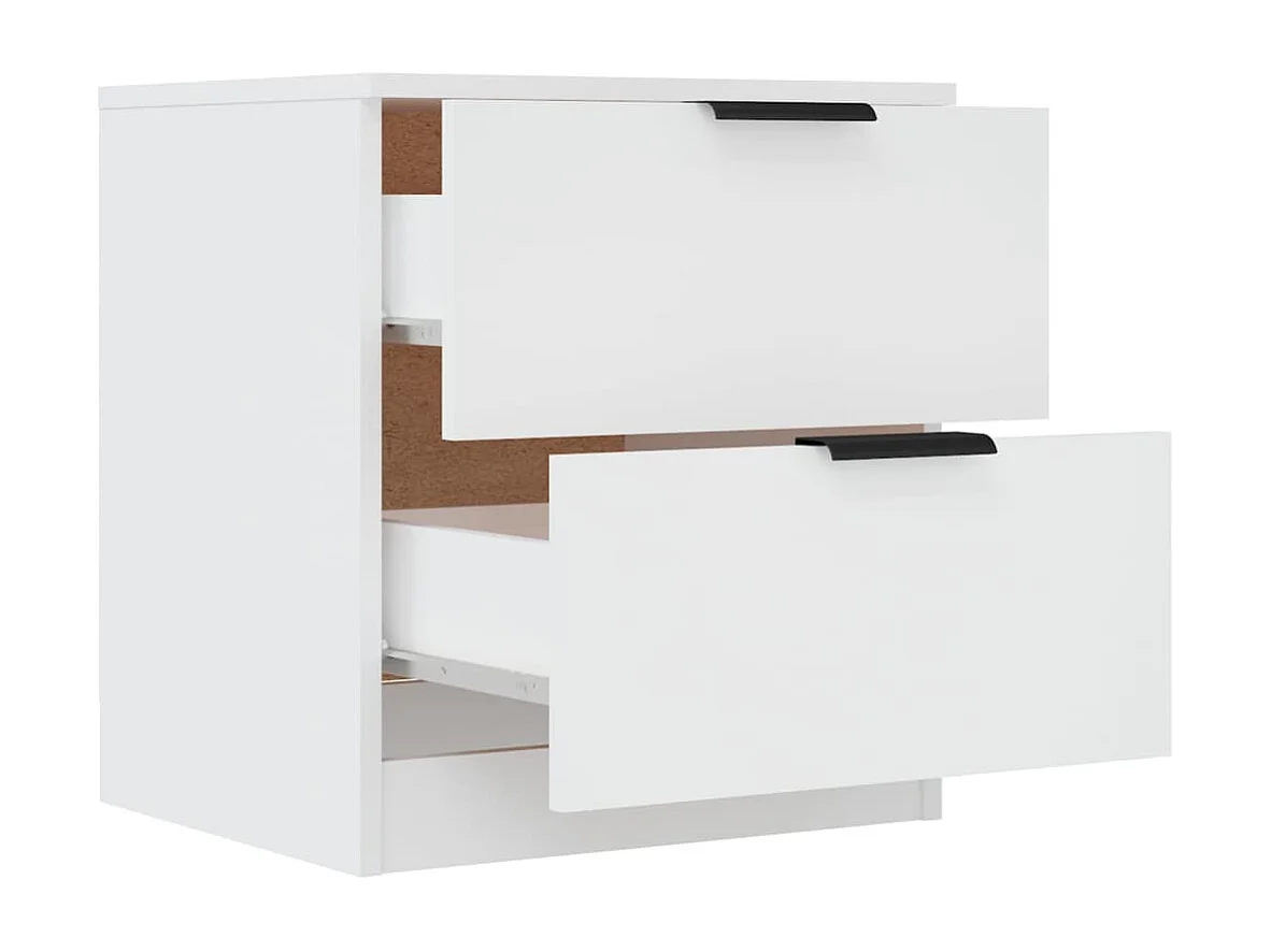 2er-Set Nachttische Nachtschrank Weiß Holzwerkstoff -RN67470