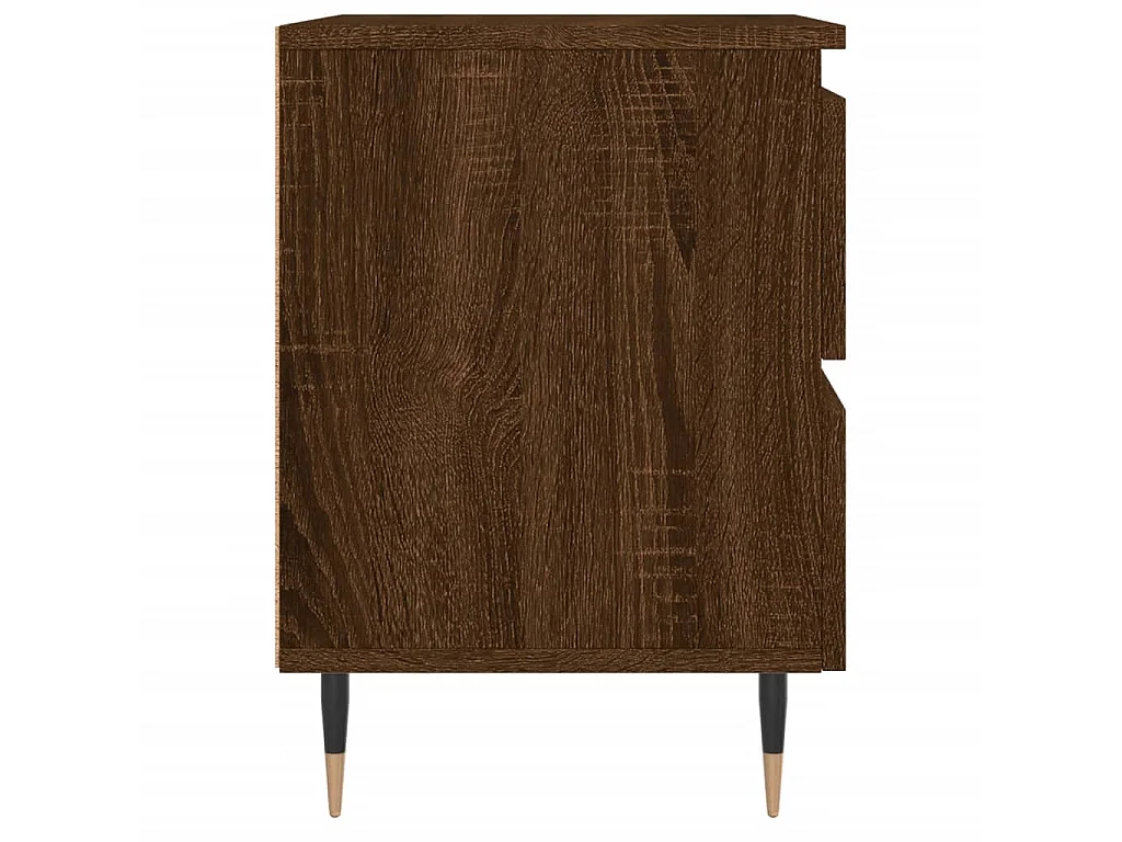 2er-Set Nachttische Nachtschrank Braun Eichen-Optik 40x35x50 cm Holzwerkstoff -RN75925