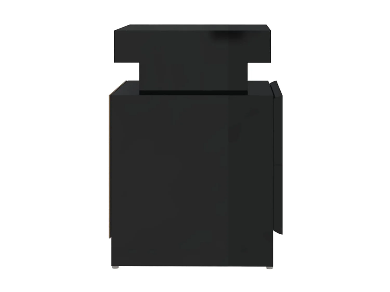 Nachttisch Nachtschrank Hochglanz-Schwarz 45x35x52 cm Holzwerkstoff -RN16907