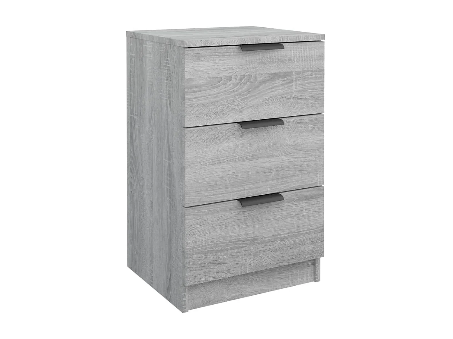 2er-Set Nachttische Nachtschrank Grau Sonoma 40x36x65 cm -RN53133