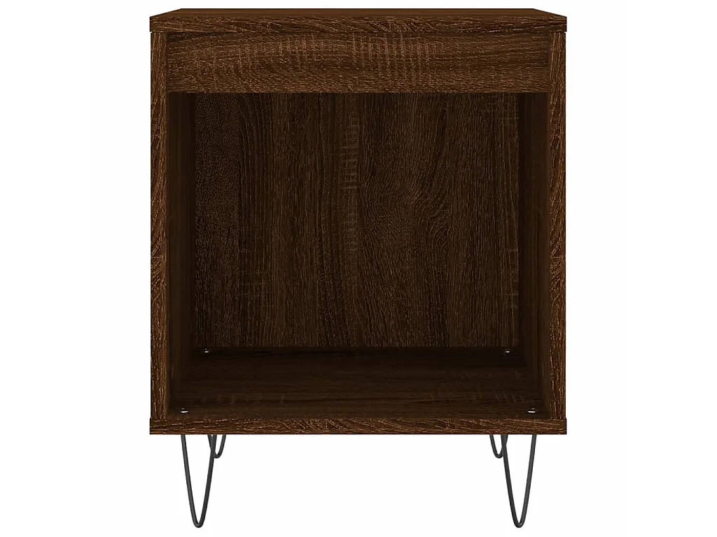 2er-Set Nachttische Nachtschrank Braun Eichen-Optik 40x35x50 cm Holzwerkstoff -RN94536