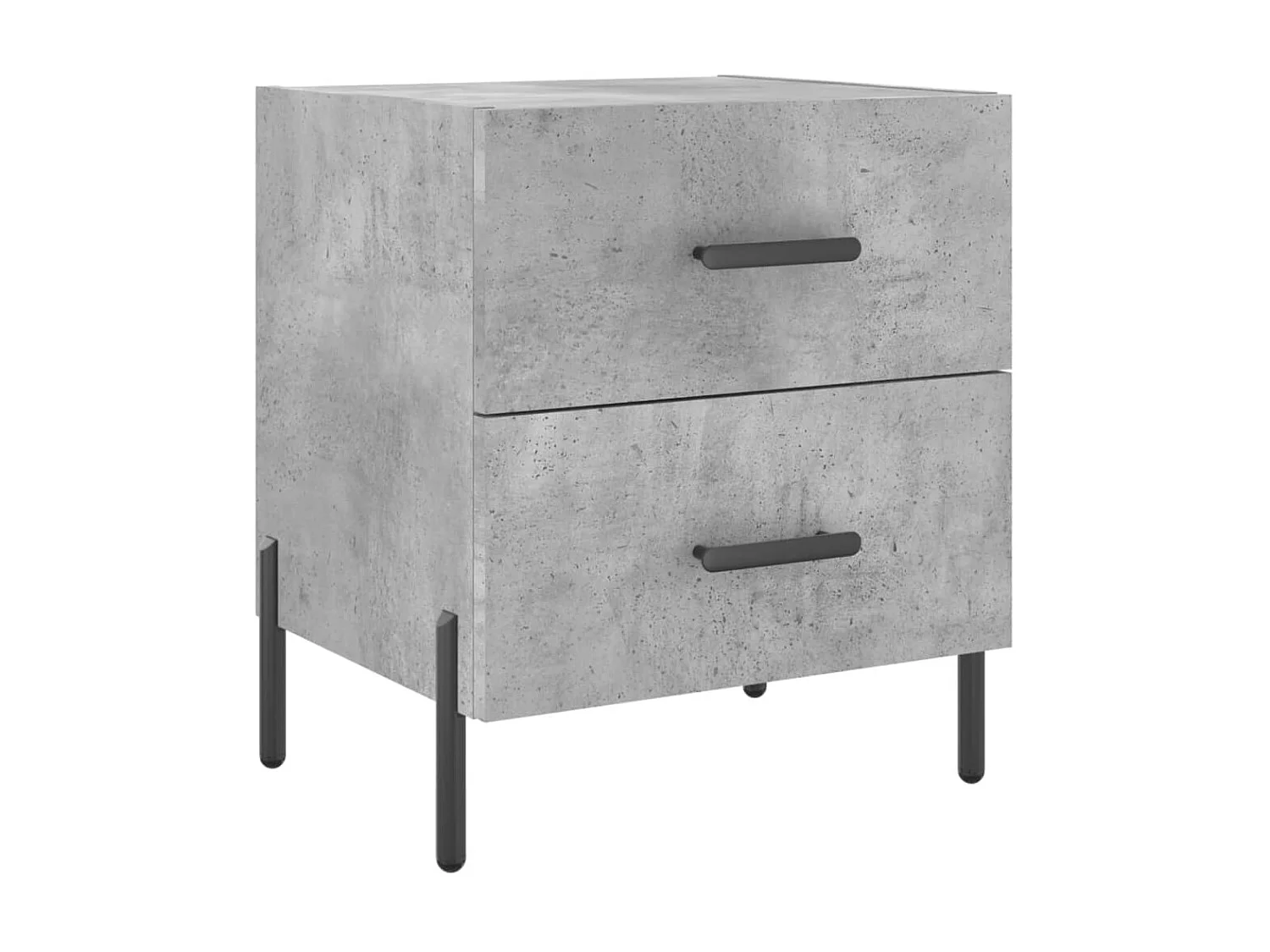 Nachttisch Betongrau Nachtschrank 40x35x47,5 cm Holzwerkstoff -RN27665