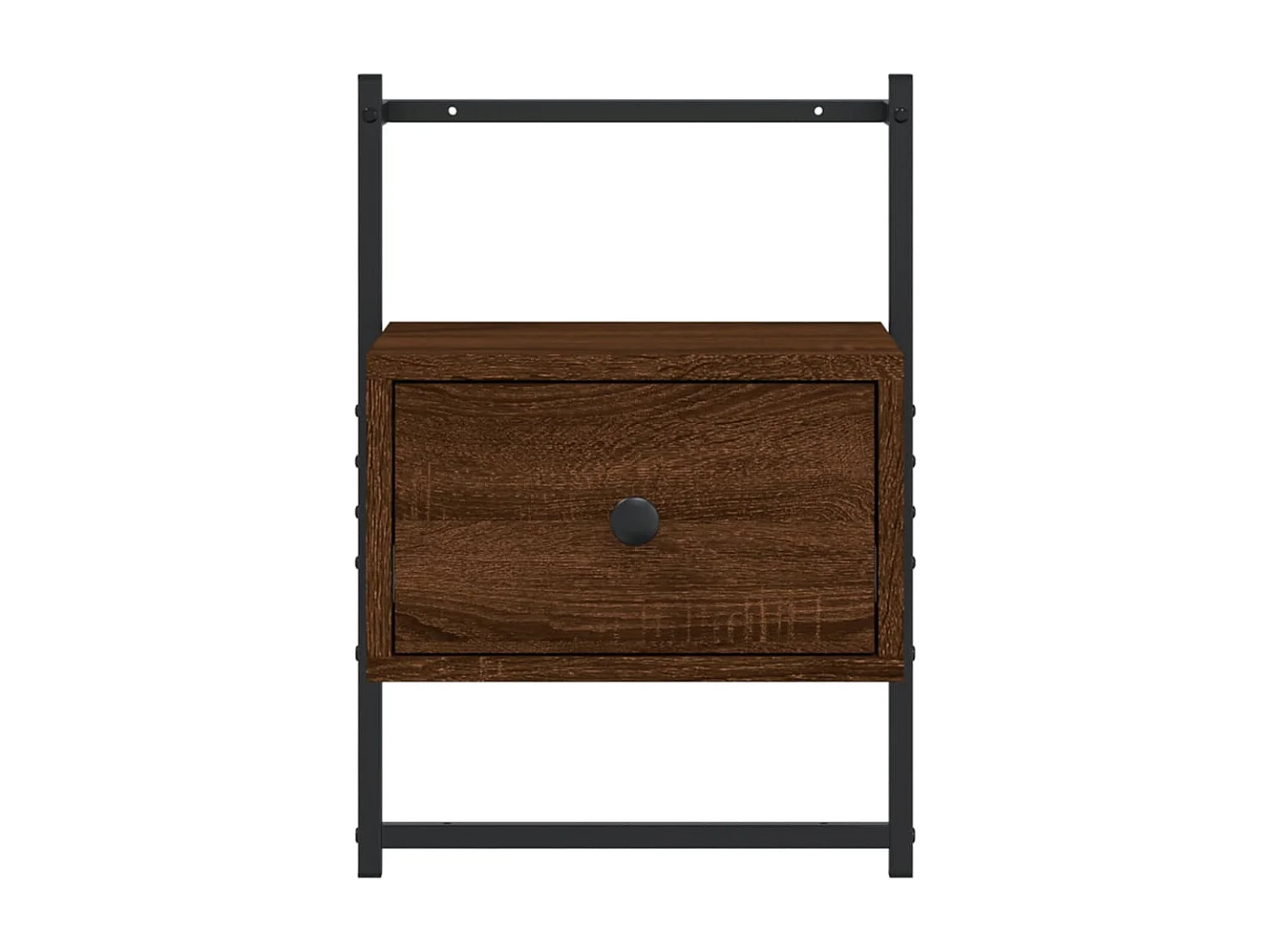 Wand-Nachttisch Nachtschrank Braun Eiche 35x30x51 cm Holzwerkstoff -RN86027