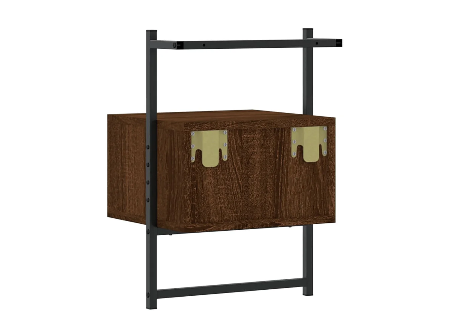 Wand-Nachttisch Nachtschrank Braun Eiche 35x30x51 cm Holzwerkstoff -RN86027