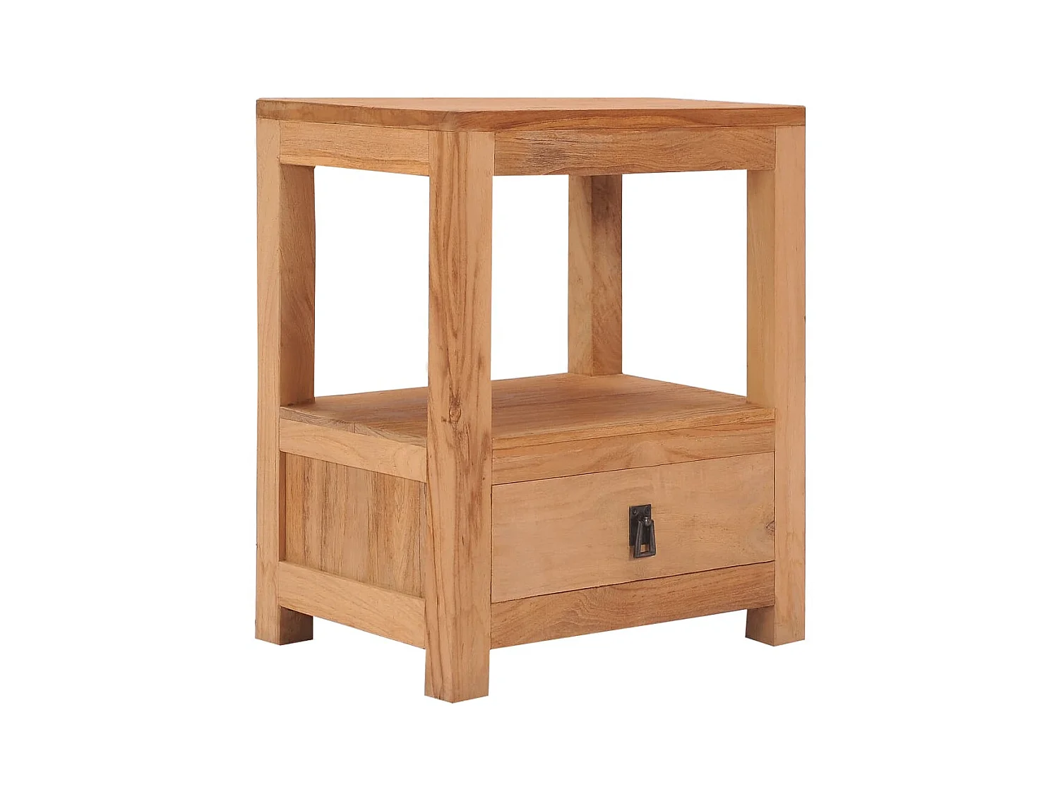 Nachttisch Nachtschrank 40x30x50 cm Massivholz Teak -RN80325